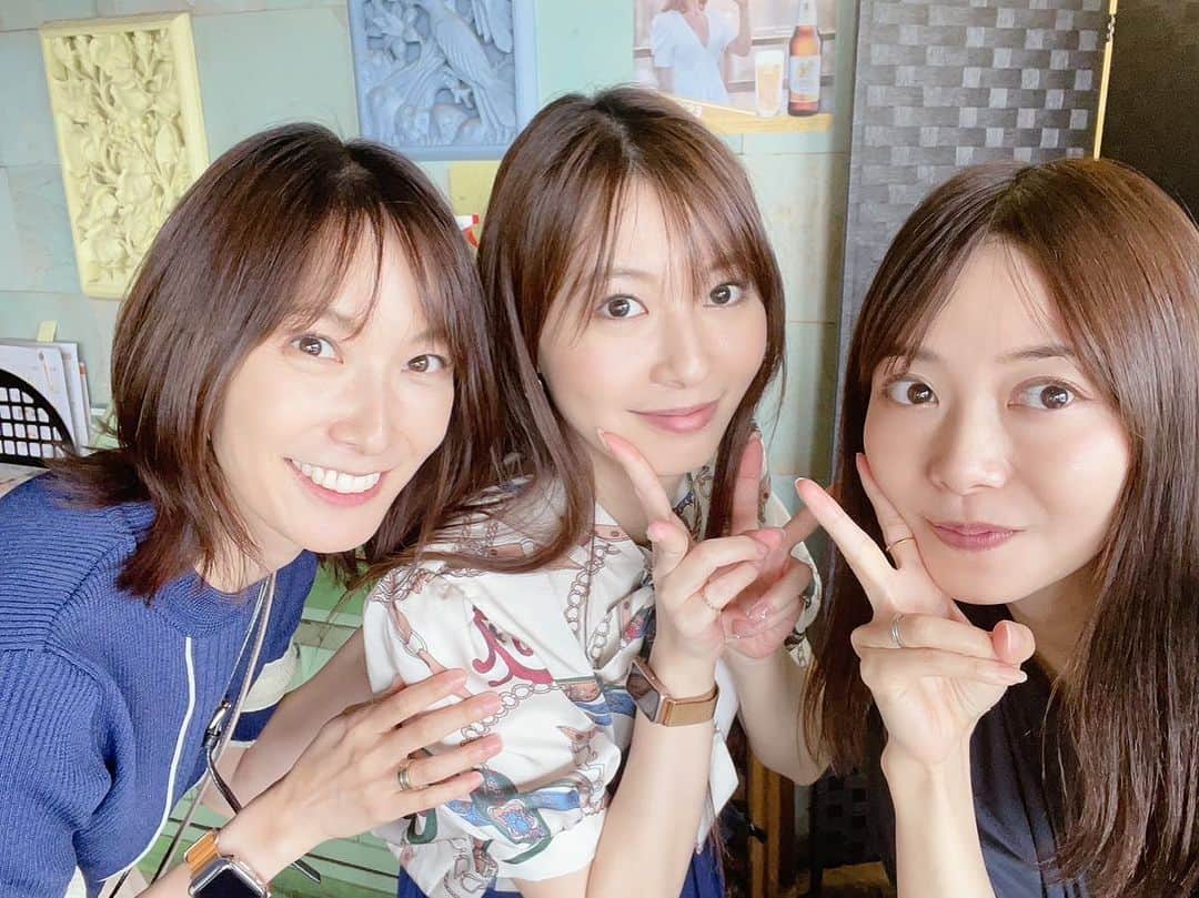 長澤奈央のインスタグラム：「折井あゆみちゃんと長谷部優ちゃん♡ 20代の頃沢山の時間を共に過ごした友人。 久しぶりに会えて楽しかった〜」