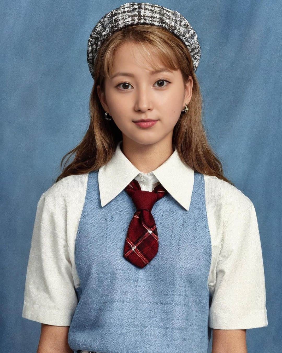 宮崎華帆のインスタグラム：「_ AIのやってみた🫶  アメリカの学生風コーデやチアリーダーの服着たい👗🗽🍔🍟🇺🇸」