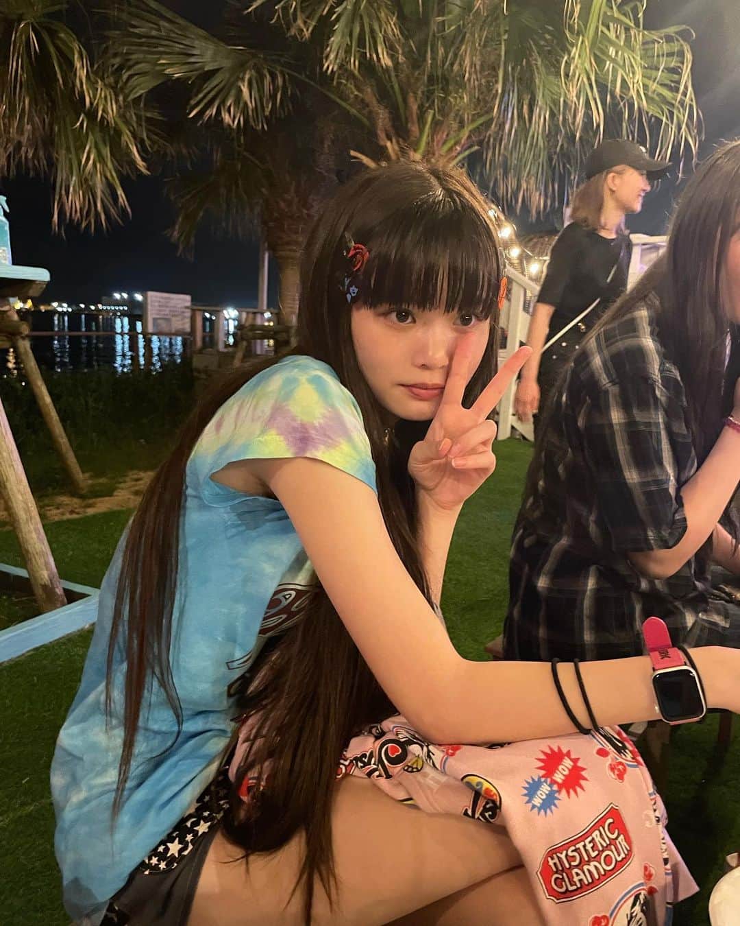 原田都愛さんのインスタグラム写真 - (原田都愛Instagram)「Today's clot🌺 沖縄で撮影した時のコーディネート！ ヘアピンが可愛いくてつけたかったから、このコーデを考えた！笑笑 #hysteric  #hystericglamour」10月4日 17時24分 - girls2_toa_official
