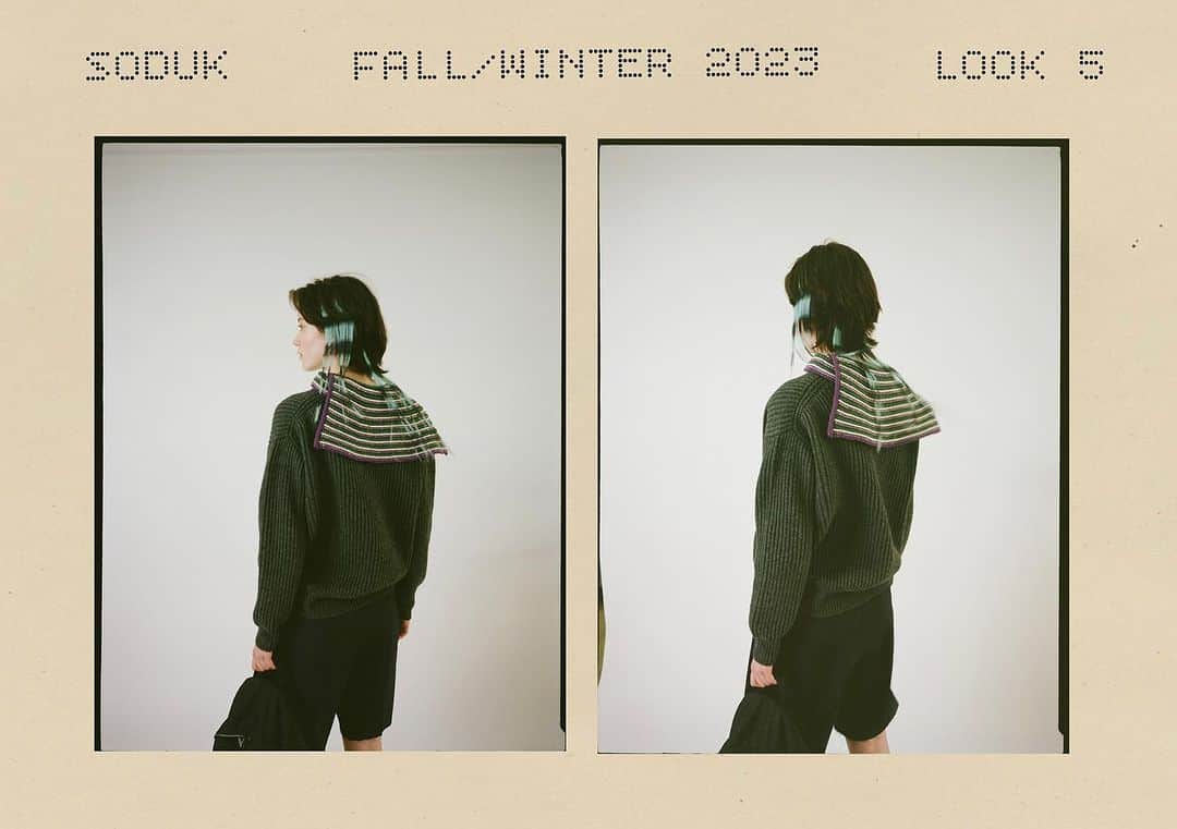 sodukさんのインスタグラム写真 - (sodukInstagram)「fall winter 23 collection asymmetry zip-up cardigan is available online.  #soduk #soduk23fw」10月4日 17時59分 - soduk_official