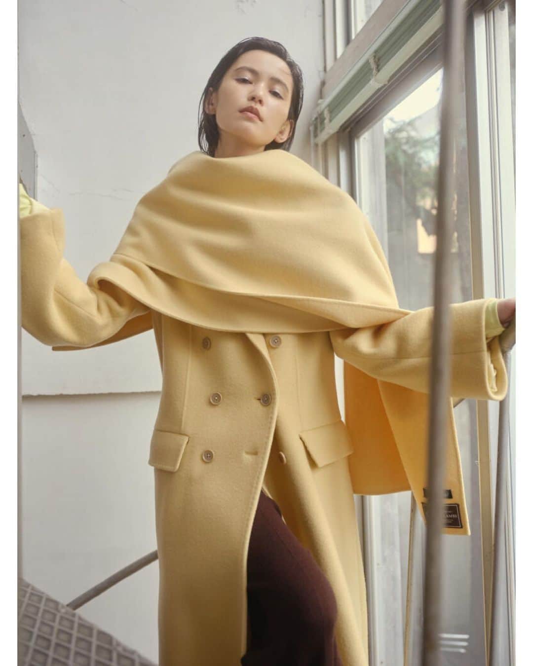 佐川理佳のインスタグラム：「@tfpjp Omotesando Hills with Yu Hirukawa  photography: Yuichi Akagi styling: Shuhei Yamazaki hair & make-up: Rika Sagawa text: Miku Oyama edit: Honami Wachi & Miku Oyama」