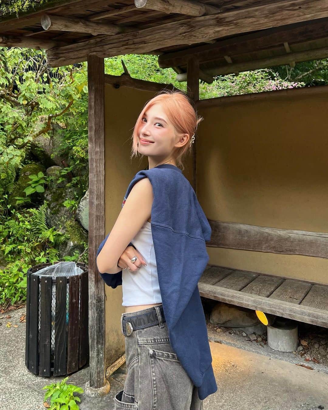 南部桃伽さんのインスタグラム写真 - (南部桃伽Instagram)「ㅤㅤㅤㅤㅤㅤㅤㅤㅤㅤㅤㅤㅤ 秋なので髪色変えてもらった👩🏻‍🦰 @tsuyoshi_saito  箱根さいこーだった🇯🇵⛩️♨️」10月4日 18時27分 - momoka_nanbu