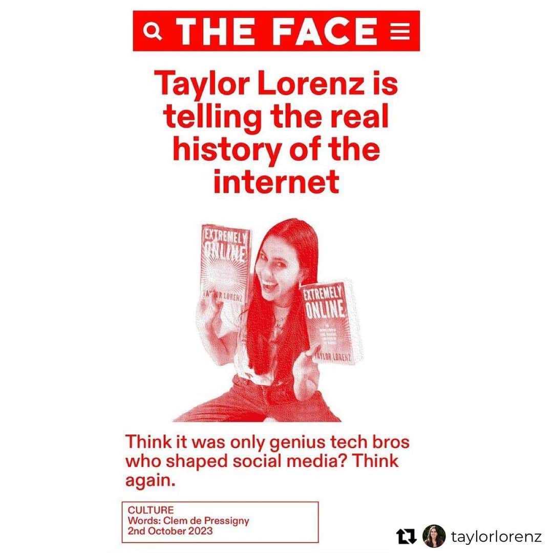 ニア・ヴァルダロスのインスタグラム：「Congratulations on your book release today @extremelyonlinebook !!! 🎉 @taylorlorenz !!!! 💯😎 💻」