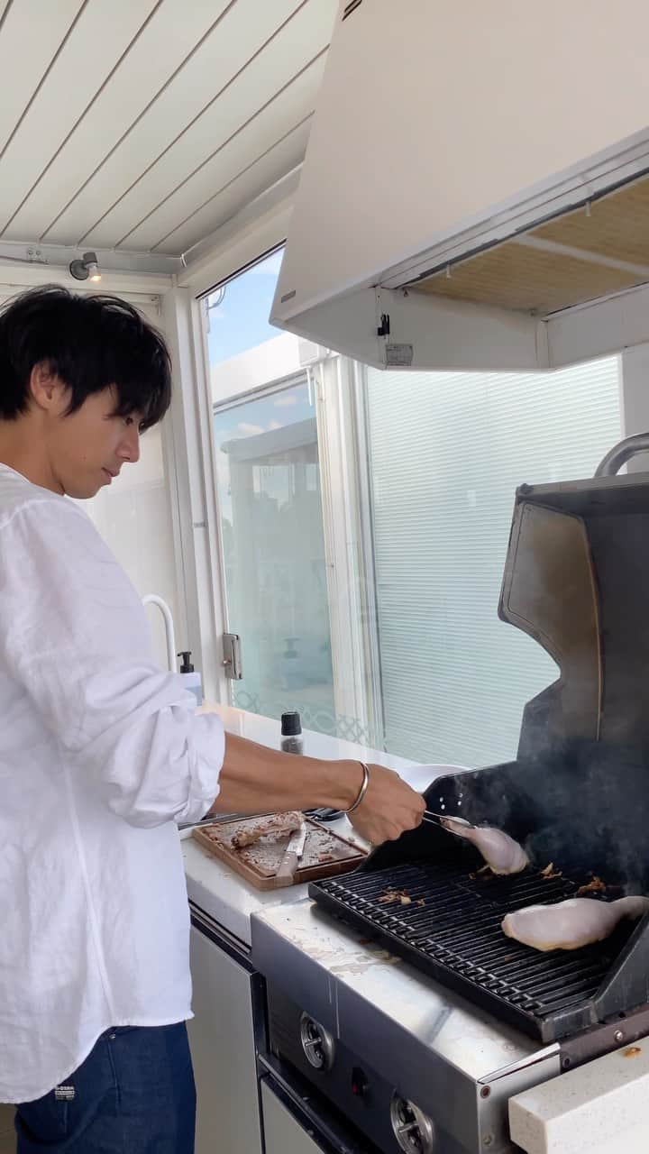 熊木陸斗のインスタグラム：「数年振りに集まった仲間たちとノンアル肉肉肉だった日🍖  #キラナガーデン豊洲 #BBQ」