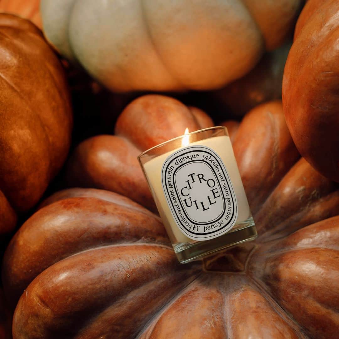 ディプティックのインスタグラム：「An exquisite surprise… …in the nick of time. Diptyque's Pumpkin candle is back, its crunchy accents of the fruit mingling with the sweet, spicy notes of pumpkin pie. Still warm, and simply irresistible. #Diptyque  #PumpkinCandle #Candles #LimitedEdition」