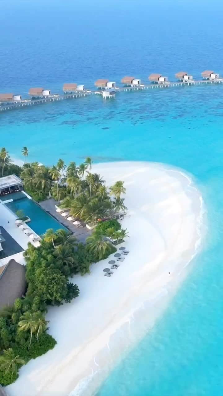 Maldivesのインスタグラム：「Maldives Islands   🎥 @toptravelplaces_   #maldivesislands #luxuryresort #bungalow #watervilla #overwatervilla #reef #lagoon #island #islandgetaway #luxuryresort #travelinspiration #luxuryvacation #luxuryvilla #fivestarhotel #maldives #nichegetaways #visitmaldives #beautifuldestinations #luxurytravel #beachresort」