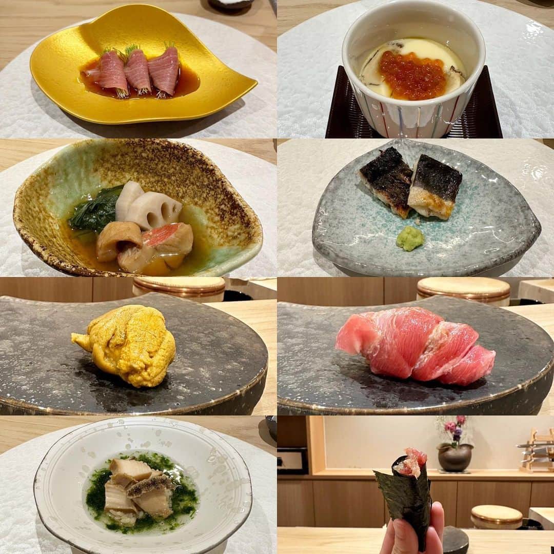 高島ゆみさんのインスタグラム写真 - (高島ゆみInstagram)「. 大好きなお寿司🫠🩷🩷 和食美味しかった♡  最近胃袋が無限になってきた、大変🫠笑  こちらこそいつもありがとう🐵♡  #大阪鮨#すしと和望月」10月4日 21時30分 - yumi_tksm