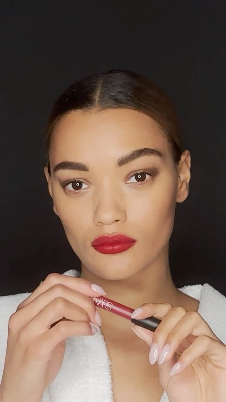 NARSのインスタグラム：「Style. On set. Look behind the scenes with our Powermatte High-Intensity Lip Pencil models, and discover your own power shade at narscosmetics.com.」