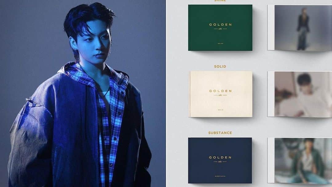 allkpopTHESHOPのインスタグラム：「#JungKook - #GOLDEN Album w/ Preorder Benefit comes with a super limited poster! FIRST COME FIRST SERVE!」