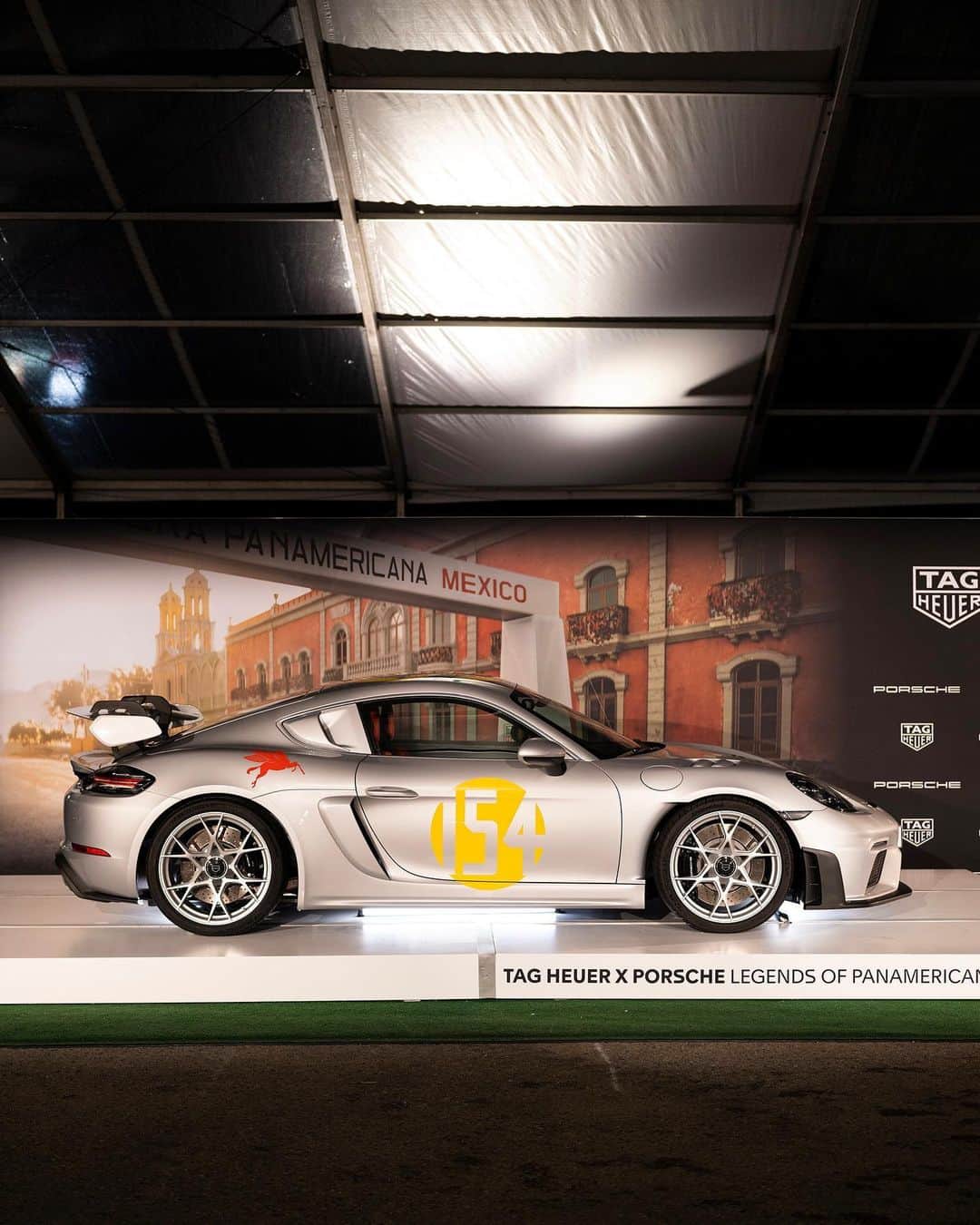 Porscheさんのインスタグラム写真 - (PorscheInstagram)「Race ready and revealed at Rennsport Reunion, this is the @tagheuer x Porsche – Legends of Panamericana. Inspired by the iconic 550 Coupé, the 718 Cayman GT4 RS Carrera Panamericana Special has been built in collaboration with Porsche Latin America and flaunts an integrated TAG Heuer stopwatch module — a bespoke design element crafted specially for this model. Next? Watch out Mexico! It’s heading south to take part in La Carrera Panamericana this October.  718 Cayman GT4 RS: Fuel consumption combined: 13.2 |/ 100 km; CO2 emissions combined: 299 g/km (WLTP) I https://porsche.click/DAT-Leitfaden I Status: 09/2023」10月1日 4時00分 - porsche