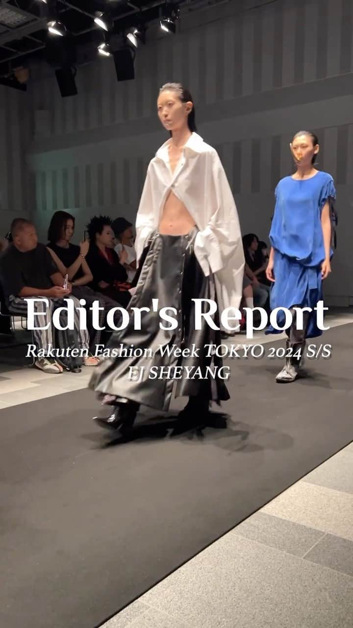 Perkmagazineのインスタグラム：「Editor's Report！ Rakuten Fashion Week TOKYO 2024 S/S 記憶の柔らかさと硬さを“コンクリートの川”に見立て、シルエットや素材で表現した〈イージェイ シェヤン〉。初のランウェイショーのルックと共にデザイナー、イージェイ シェヤン ジンさんのショートインタビューにも注目！ @ej_sheyang  . リンクから記事をチェック📝 @perkmagazine   PERK magazine https://perk-magazine.com . #perk #perkmagazine #RakutenFashionWeekTokyo  @rakutenfwt」