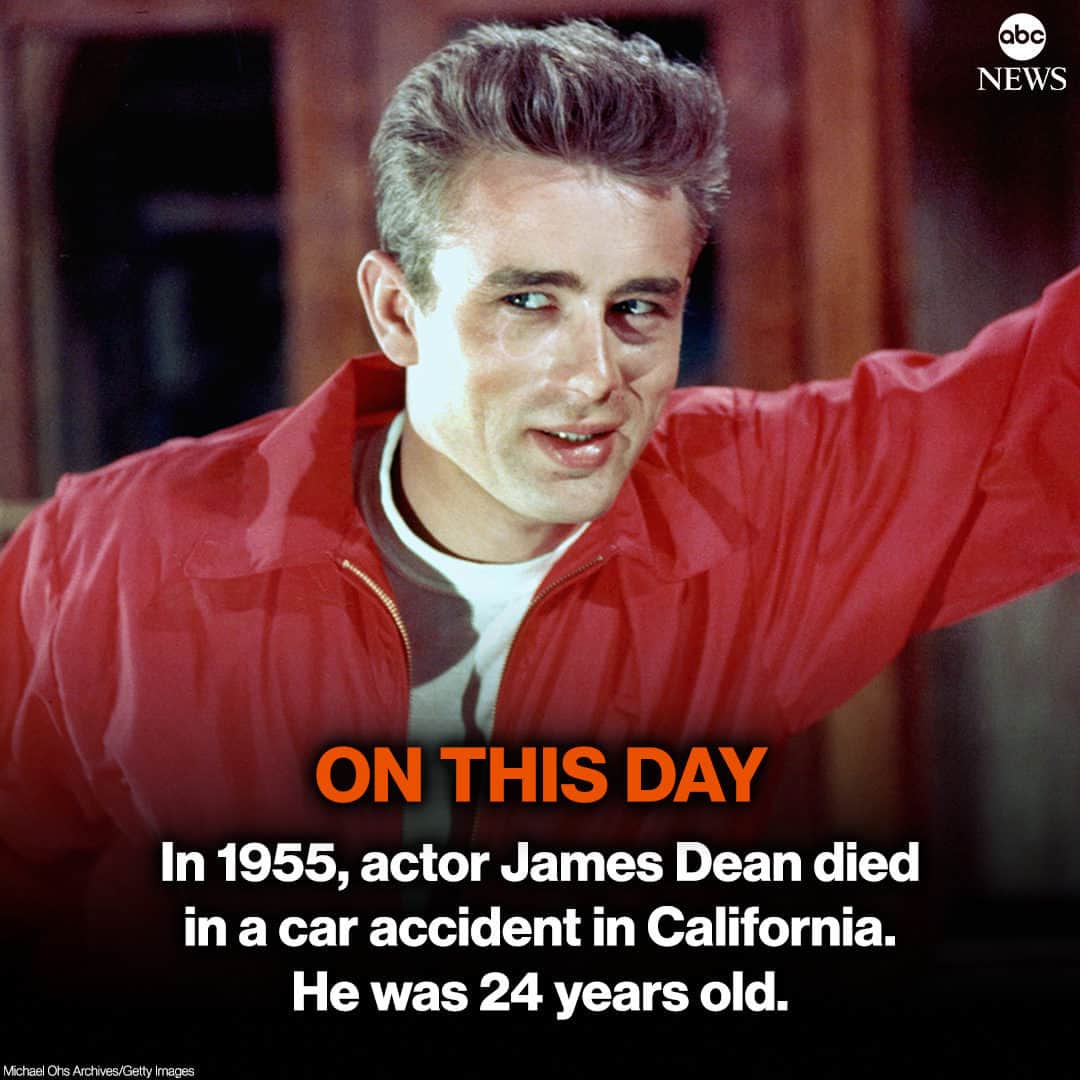ABC Newsさんのインスタグラム写真 - (ABC NewsInstagram)「ON THIS DAY: In 1955 actor James Dean, the star of movies including “Rebel Without a Cause,” and “Giant,” died in a car accident in California. He was 24 years old.   Tap link in bio for more. #JamesDean #OnThisDay」9月30日 21時00分 - abcnews