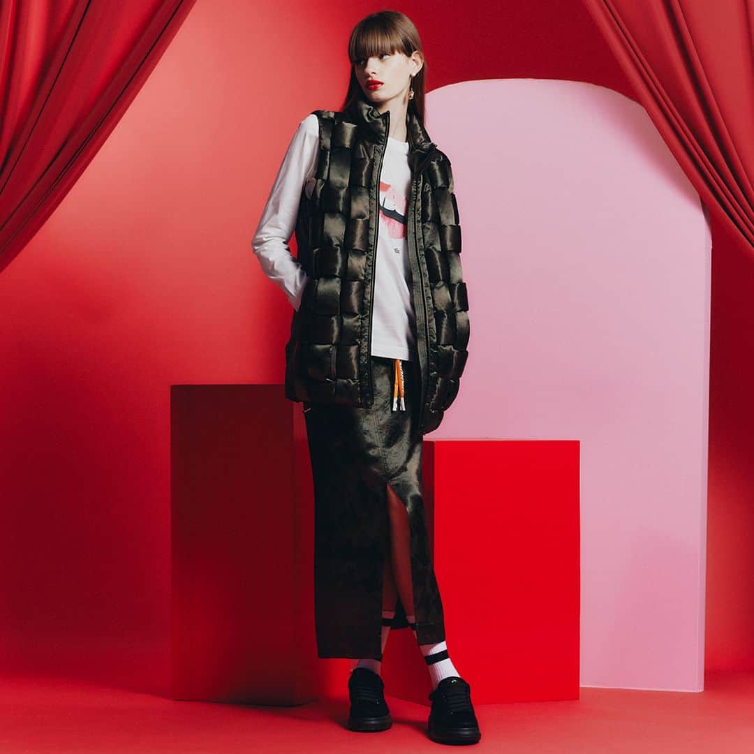 Double Standard Clothingのインスタグラム：「. NEW ARRIVAL 2023 AW COLLECTION  [OUTER] DSC / ブラシ柄イントレチャートベスト price. 72,600円(税込) color. カーキ / ブラック size. 36 / 38  [TOPS] DSC / リッププリントオーガニックコットンTシャツ price. 14,300円(税込) color. オフ / ブラック size. F  [BOTTOMS] DSC / ブラシ柄イントレチャートベスト price. 72,600円(税込) color. カーキ / ブラック size. 36 / 38  ------------------------------------------ #doublestandardclothing #tokyo #DSC #sov #nightstore #fashion #ootd #2023AW」