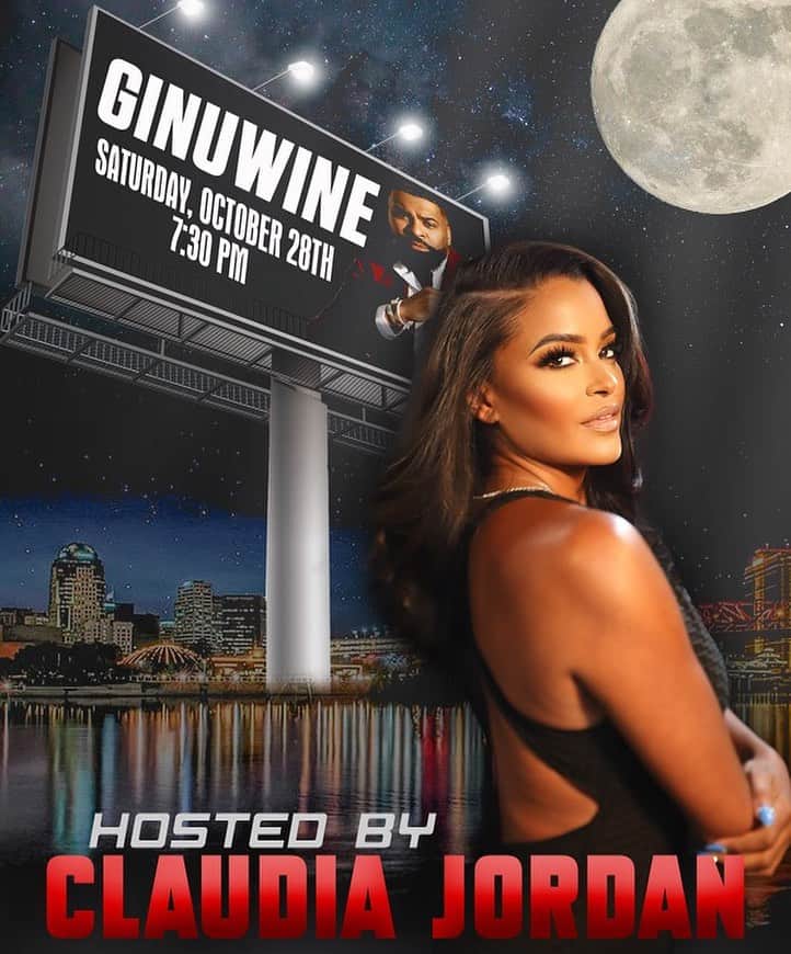 クラウディア・ジョーダンのインスタグラム：「I’m super excited to be hosting & producing this concert in Shreveport, Louisiana Saturday October 28th! Come see @ginuwine and @willie_taylor and @iambrianangel of Day 26! Grab your tickets at www.TheStrandTheatre.com」