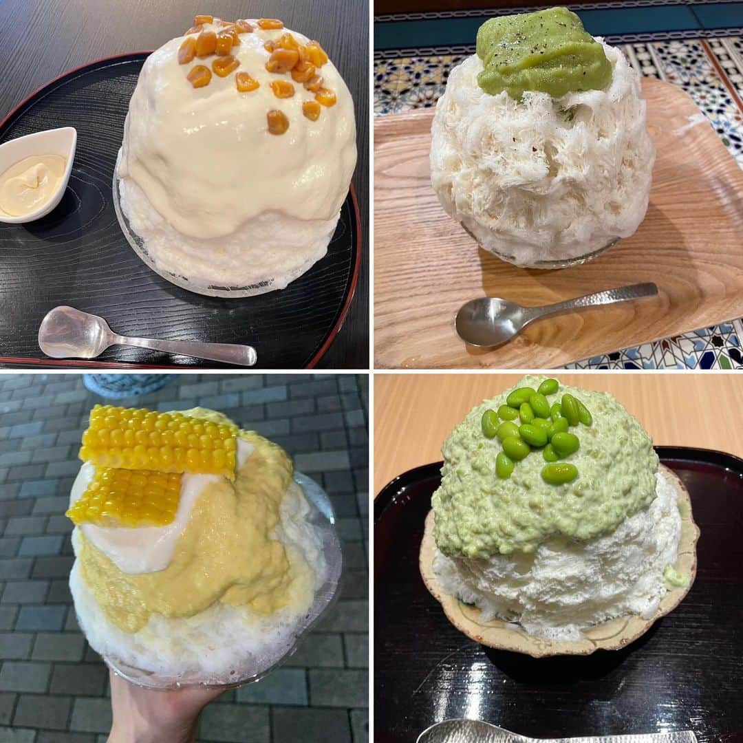 倉野尾成美さんのインスタグラム写真 - (倉野尾成美Instagram)「9月のかき氷まとめ🍧😙✨ タグ付けできるところはしました！ かき氷4枚目右下は阿蘇のお店！「kazaru」って名前のお店で、お蕎麦も美味しかったなぁ…☺️ ずんだのかき氷が大好きなので積極的にずんだを食べた9月でした🫛」9月30日 21時28分 - noochan_1108