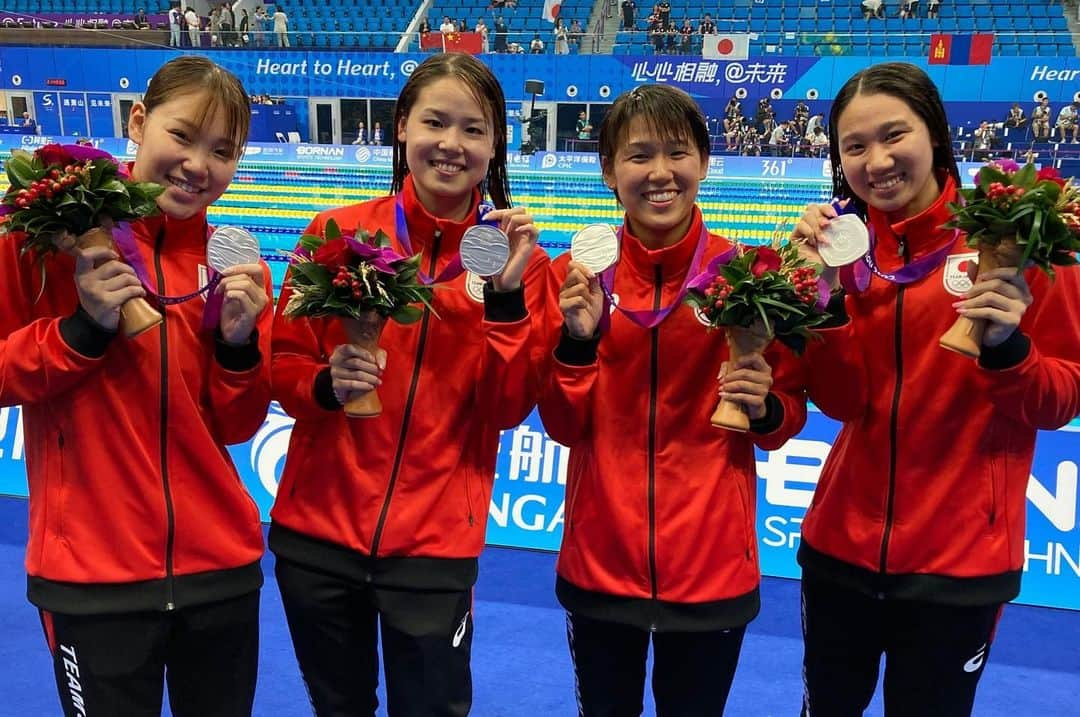 小堀倭加さんのインスタグラム写真 - (小堀倭加Instagram)「. Asian Games  Hangzhou 2022🇨🇳  400Fr 🥉 4×200FR 🥈 800Fr 🥈  納得のいくタイムではありませんでしたが、前回大会の結果を全種目で上回ることができたので良かったです。 たくさんの応援ありがとうございました。 . 連戦になりますが来週、再来週はドイツ、ギリシャで開催されるワールドカップに出場します！ 国際経験を積んで来年に向けて、さらにレベルアップできるように頑張ります。  #asiangames2022  #asiangameshangzhou2022  #teamjapan  #tobiuojapan」9月30日 22時27分 - wakachanman0810