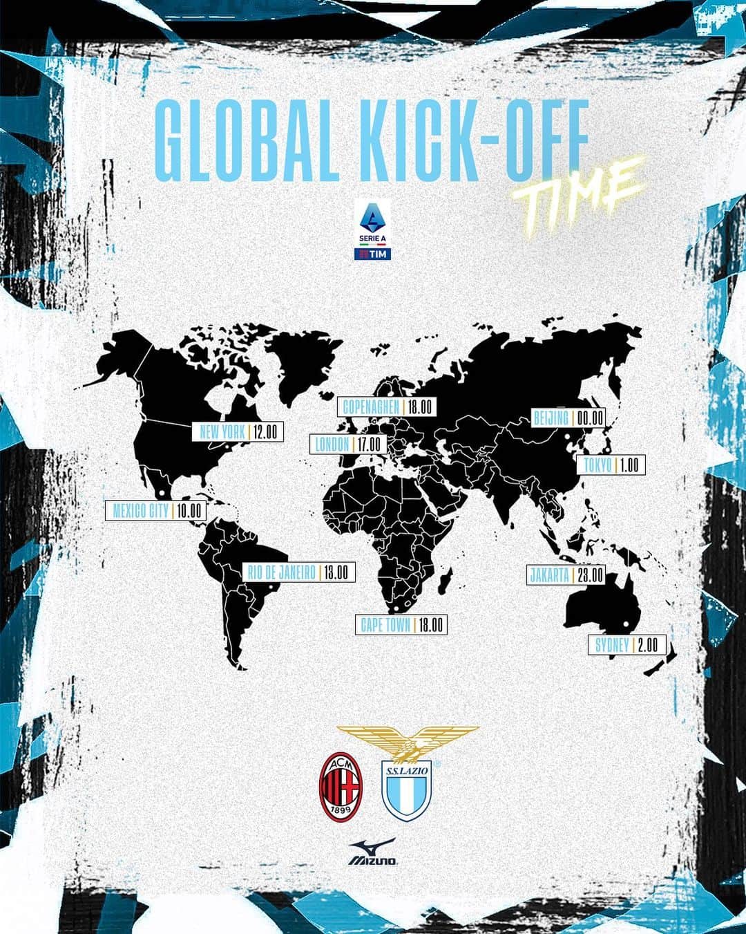 SSラツィオのインスタグラム：「🗺️  Let us know where in the world you're watching!   #MilanLazio  #CMonEagles 🦅」