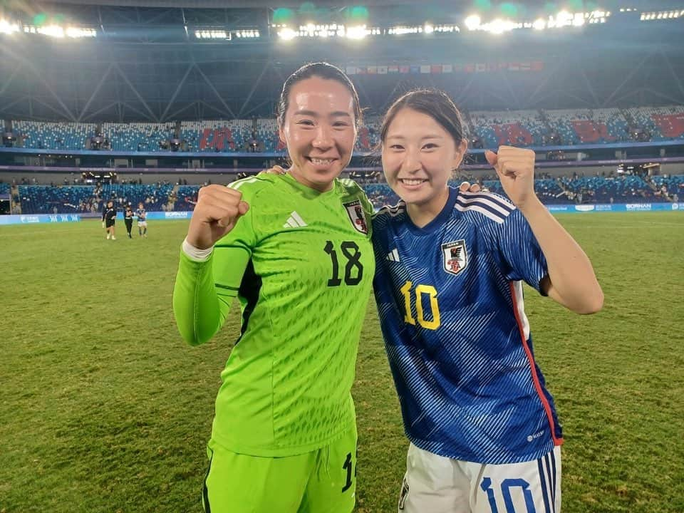 塩越柚歩のインスタグラム：「. vsフィリピン 8-1勝利🇯🇵✨ みんなほんっとにナイス！  またみんなで準決勝に向けていい準備します🔥 応援ありがとうございました！  ©️JFA」