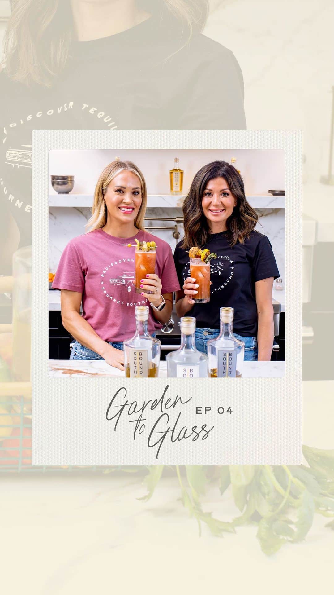 キャリー・アンダーウッドのインスタグラム：「Last but not least, The Bloody Maria 🍅 We’re wrapping up this season of Garden to Glass with a garden staple and a brunch cocktail favorite.   Head to YouTube to watch @iveychilders and @carrieunderwood make skewer masterpieces, talk about their special birthday tradition, and of course, get the recipe.  #GardenToGlass #RediscoverTequila #DrinkSouthbound」