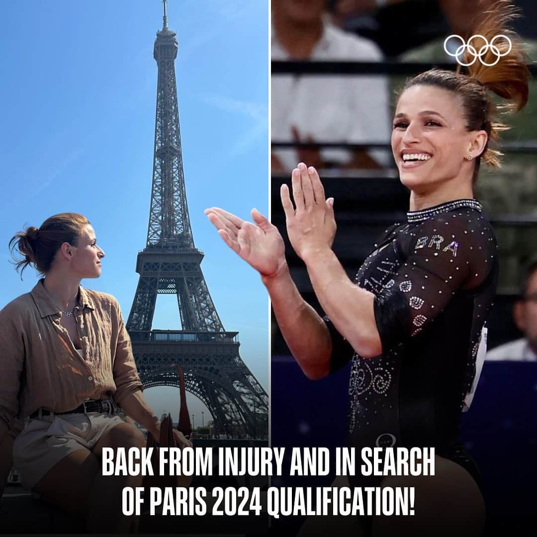 ジャジ・バルボサのインスタグラム：「✅ #Beijing2008 ✅ #Rio2016 🔜 #Paris2024?  Two-time World Champs medallist Jade Barbosa is making her comeback to the World stage at #Antwerp2023, with the aim of helping @cbginastica secure qualification to @paris2024!  #RoadToParis2024」