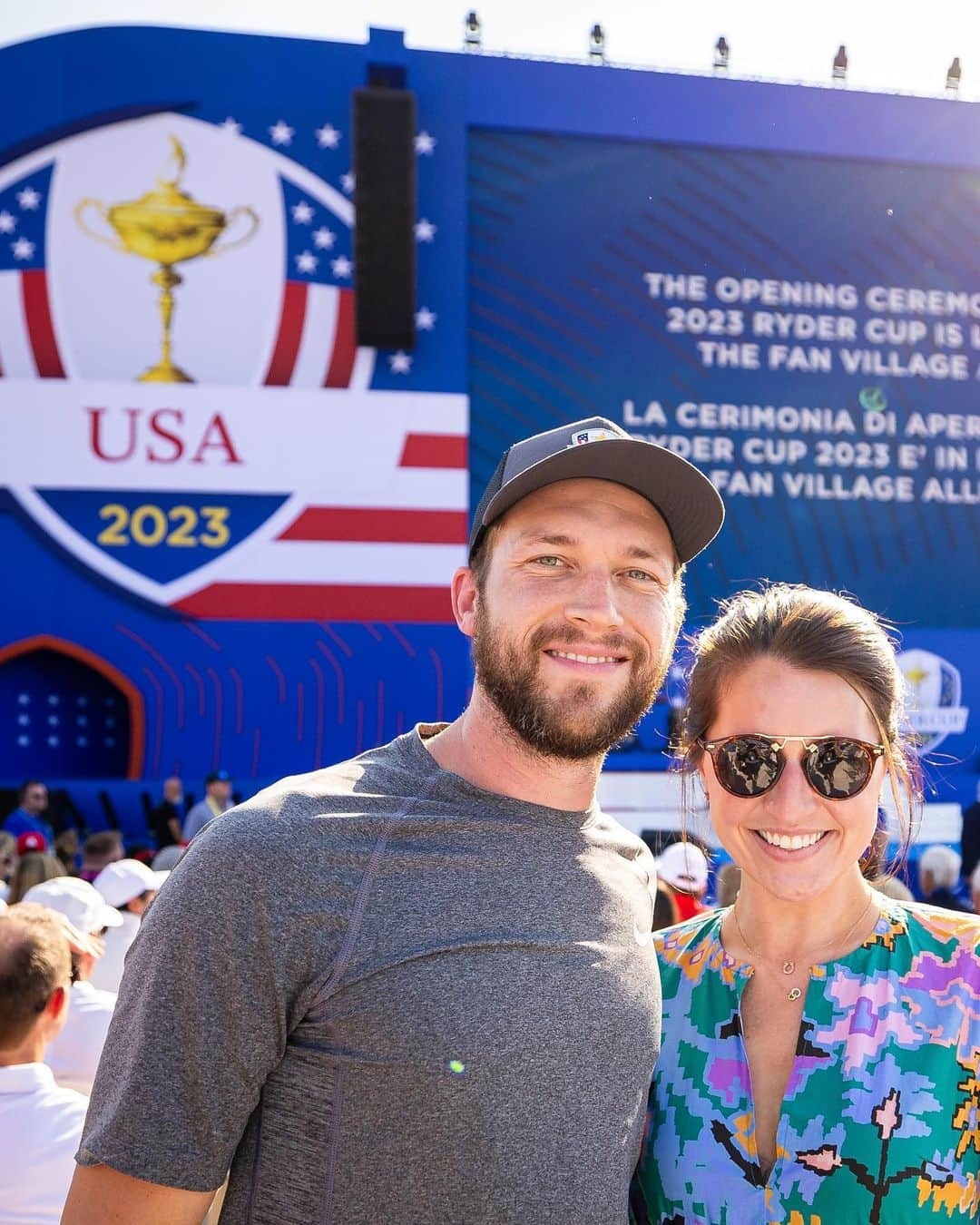 フィリップ・フィリップスのインスタグラム：「What a special week. I’ll be thinking about the Roman Empire forever but mostly I’ll be thinking about what a privilege and honor it was to travel with Team USA to the Ryder Cup.  Our one in a million friends @zjohnsonpga  and @kimalajohnson took us on the ride of a lifetime with them and we will never forget it. #rydercup #teamusa」