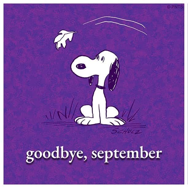 スヌーピーさんのインスタグラム写真 - (スヌーピーInstagram)「Goodbye, September!」10月1日 1時03分 - snoopygrams