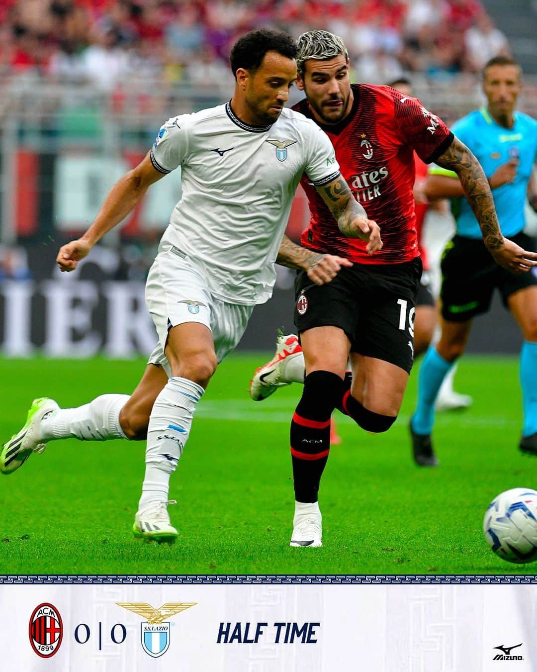 SSラツィオのインスタグラム：「⏸️ Goalless at the break  #MilanLazio #CMonEagles 🦅」