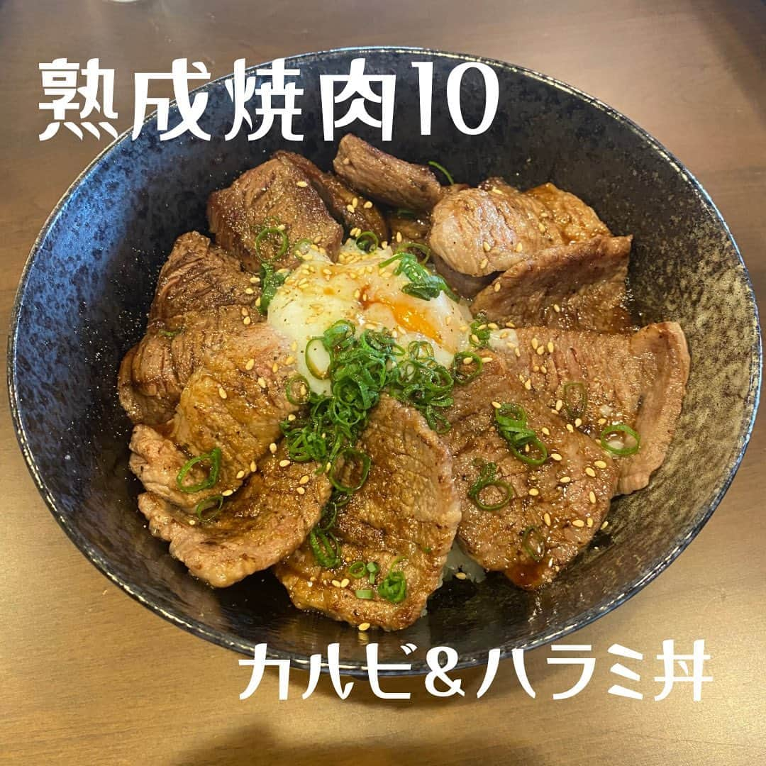 加賀美翔のインスタグラム：「【熟成焼肉10】  カルビとハラミを楽しめる🐂 美味しすぎてリピート確実👍  #熟成焼肉10 #富士宮　#富士宮グルメ」