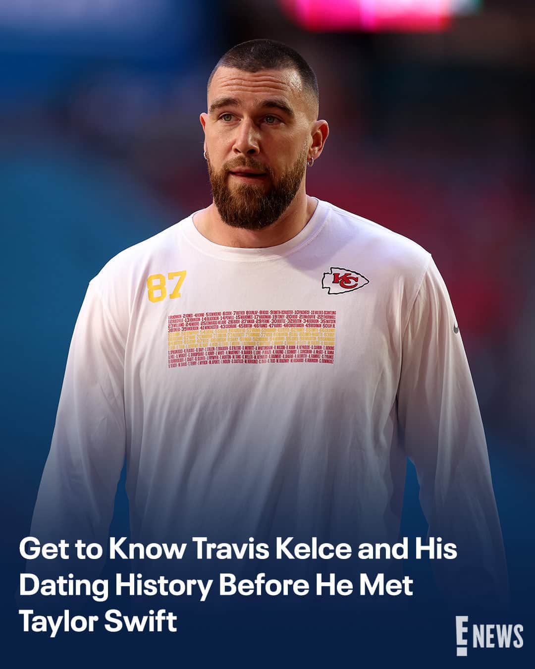 E! Onlineさんのインスタグラム写真 - (E! OnlineInstagram)「Since Taylor Swift put Travis Kelce on the map, 😉 it's probably a good idea to get to know him. 🏈 Review the play at the link in bio. (📷: Getty)」10月1日 7時00分 - enews