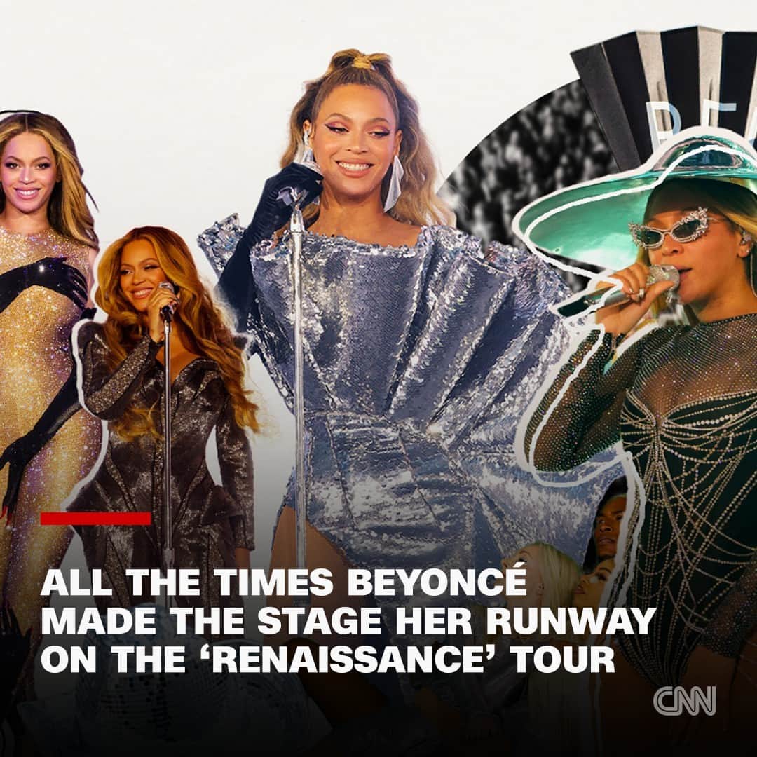 CNNさんのインスタグラム写真 - (CNNInstagram)「🐝 It's not the diamonds or the pearls that make Beyoncé that girl, but fashion is a critical part of what's made her "Renaissance World Tour" unforgettable.  Beyoncé's first solo tour in seven years featured a wardrobe fit for a queen. With many of the looks switching out from venue to venue — and some specific to particular cities on the tour — it also moonlighted as a traveling fashion show, keeping fans on their toes for whatever Beyoncé and her team of stylists had up their sleeves next.  See more at the link in our bio.  📸: Kevin Mazur/WireImage/Getty Images; Jonathan Nackstrand/AFP/Getty Images」10月1日 7時01分 - cnn
