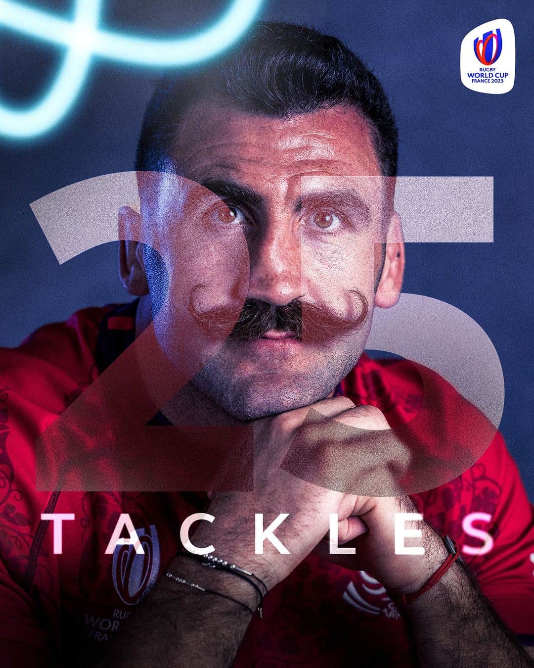 ラグビーリーグ・ワールドカップさんのインスタグラム写真 - (ラグビーリーグ・ワールドカップInstagram)「A tackle count as good as his moustache 👏  What a shift from @georgianrugby's Mikheil Gachechiladze 💪  #RWC2023 | #FIJvGEO」10月1日 7時40分 - rugbyworldcup