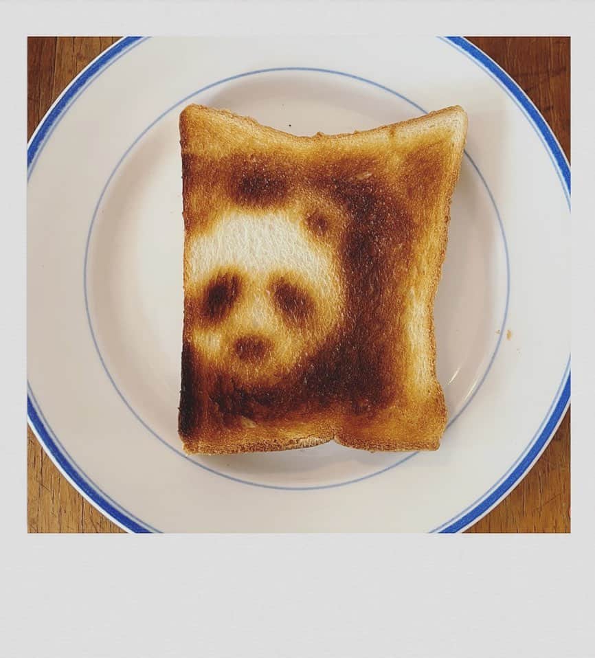 かせきさいだぁのインスタグラム：「めっちゃパンダ❤️嬉 #パンダトースター」
