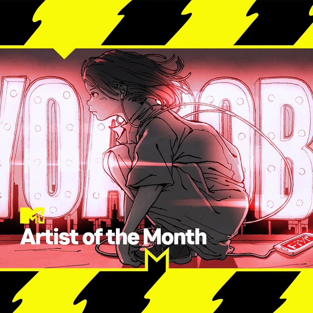 のインスタグラム：「【#ARTIST_OF_THE_MONTH(10/1～31)】  世界的大ヒットを記録中の「#アイドル」等を収録したニューEP『THE BOOK 3』を10月4日にリリースする、#YOASOBI が10月のARTIST OF THE MONTHに決定！  🔽各番組詳細はこちら🔽 https://www2.mtvjapan.com/music/   @yoasobi_staff_ @ayase_0404 @lilasikuta #MTVJapan」
