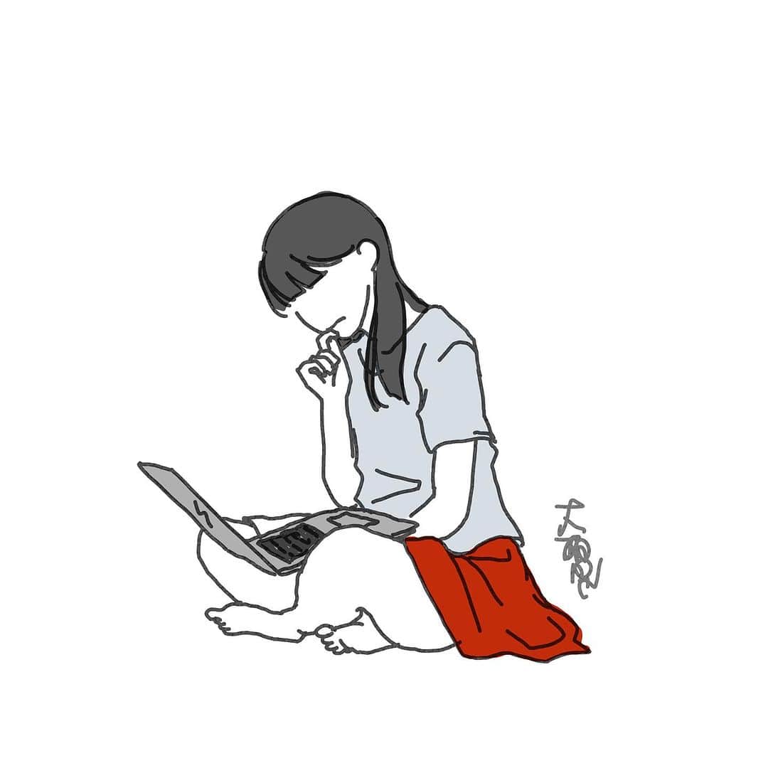 大胡田なつきのインスタグラム：「#e #illustration #大胡田N」