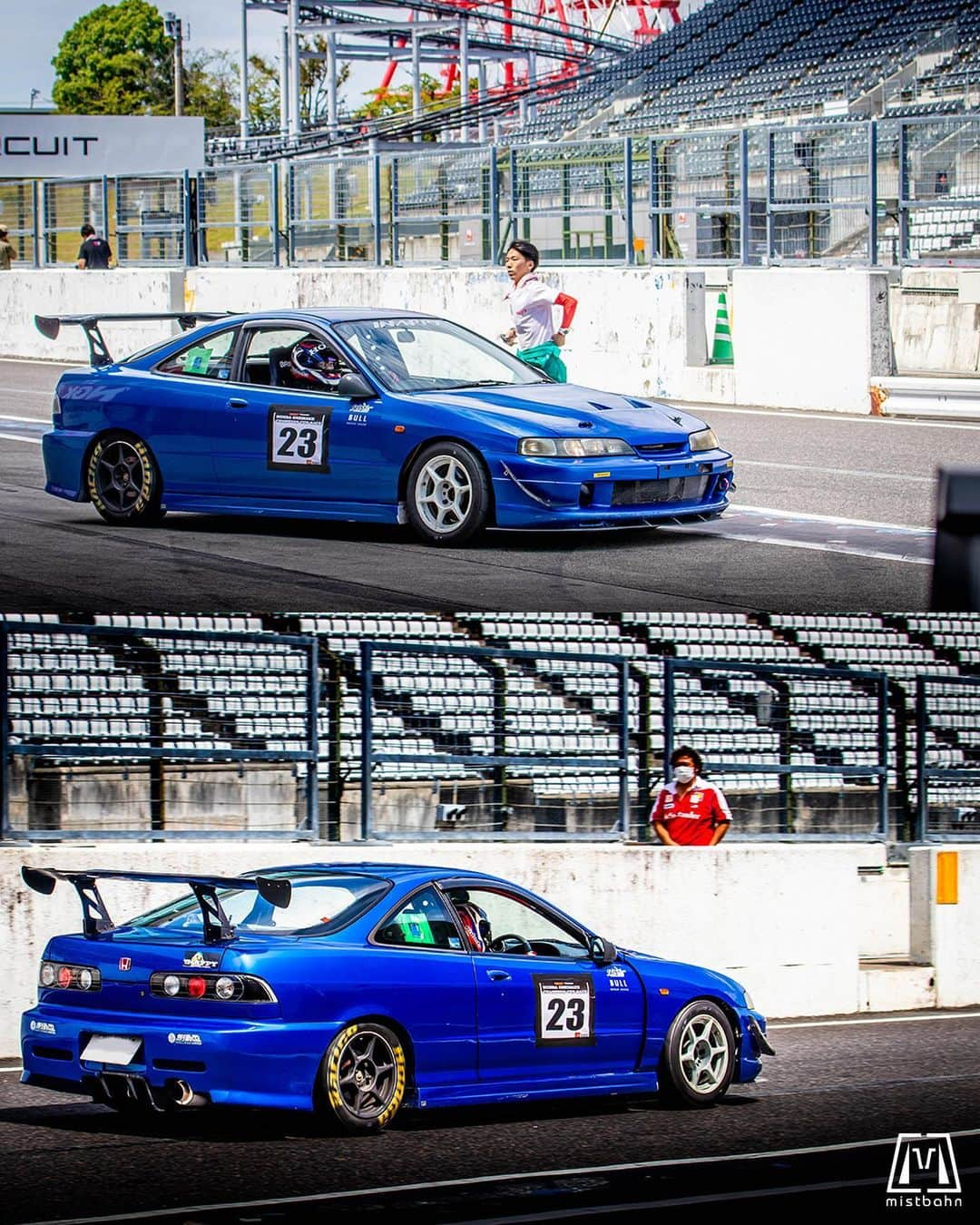 mistbahnさんのインスタグラム写真 - (mistbahnInstagram)「_ 後続ウォッシャー Honda DC2 Integra _ 🚗: @f_k_dc2 📷: @mistbahn _ Shot on Aug-24 2022 🏁 "HONDA ONE MAKE CHAMPION CUP RACE 2022 Rd.3" at Suzuka International Circuit. _ JP) 2022年8月24日 鈴鹿フルコース(鈴鹿サーキット国際レーシングコース)、ゼロファイターさん( @zerofighterautocustom )主催「HONDA ONEMAKE CHAMPION CUP RACE Rd.3」で撮影。 _ _ #hondaonemakechampioncuprace #hondaonemake #zerofighterautocustom #ホンダワンメイク #suzukacircuit #suzukainternationalcircuit #鈴鹿サーキット #鈴鹿フルコース #hondaintegra #dc2 #dc2r #dc2integra #itr #acuragsr #gsr #インテグラ #ホンダインテグラ #integra #hondaintegratyper #typer #timeattack #timeattackjapan #hondasontrack #bseries #b18 #vtec #trackcar #trackstance #p1racing」10月1日 21時44分 - mistbahn