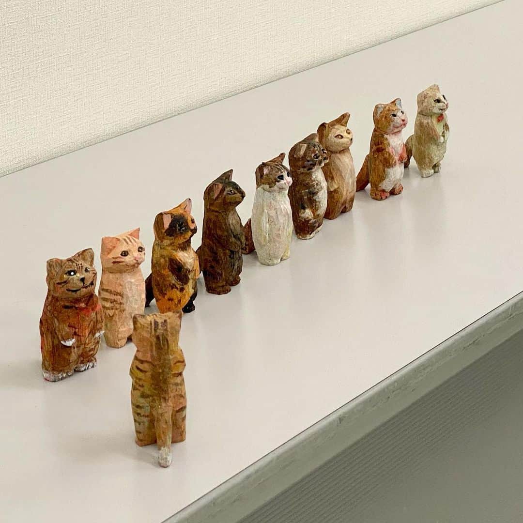花房さくらさんのインスタグラム写真 - (花房さくらInstagram)「今日の彫刻講座にて誕生した猫たちです。  まったく違った形の猫たちが出来上がっていくのを見るのは楽しいです。  今回は秋色の猫さんたちが多めでした。 もうすぐ紅葉ですね🍁  #nhk文化センター西宮ガーデンズ教室  #cat #sculpture #hanafusasakura」10月1日 21時51分 - sakura_hanafusa
