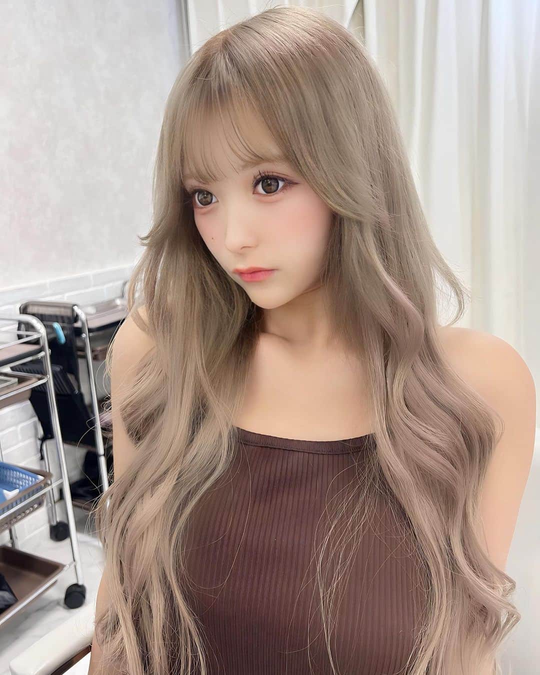 松田聖菜のインスタグラム：「new hair 🧸❤️」