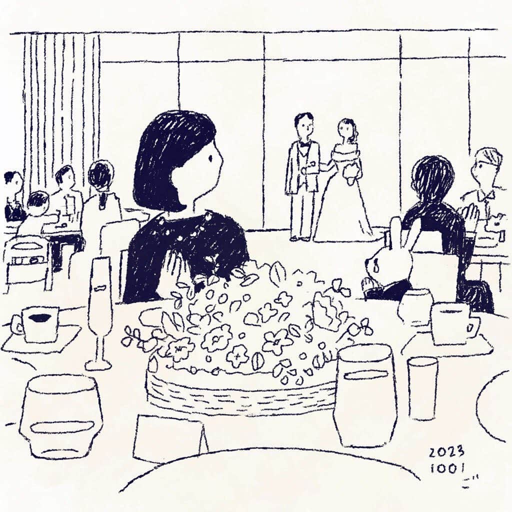 のインスタグラム：「おめでたい日。 #週末スケッチ　#らくがき生活 #sketch #weekendsketch」