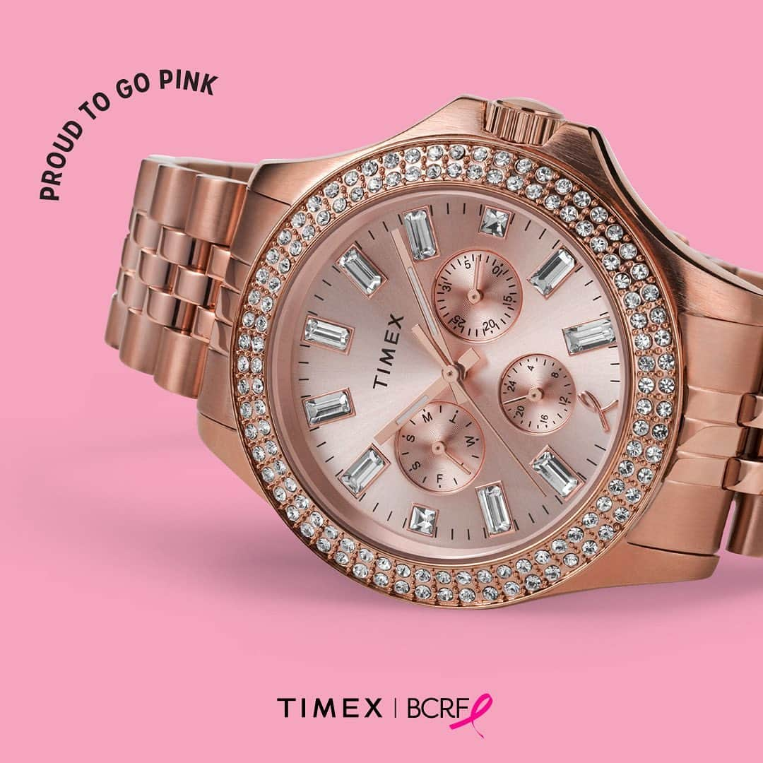 タイメックスのインスタグラム：「It's time to find a cure. 💕⁣ ⁣ In honor of Breast Cancer Awareness Month, we're proud to celebrate our ongoing partnership with the Breast Cancer Research Foundation with our Kaia Multi-function. This watch is a symbol of support and solidarity with the millions of people battling breast cancer worldwide.   ⁣This October, Timex is donating 25% of the purchase price from each Timex x BCRF Kaia watch sold to fund breast cancer research and work towards a world without breast cancer. ⁣  Coming soon to timex.com. ⁣  #Timex #BreastCancerAwarenessMonth #BCRF⁣ #breastcancersupport #pinkandproud #shareyourstory @bcrfcure」