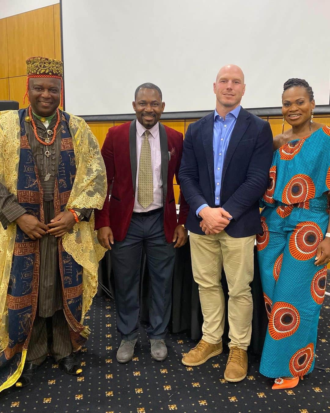 デビッド・ポーコックのインスタグラム：「A fun night at the Celebration of African Australians Awards Ceremony in the ACT. I had the pleasure of presenting the African Australian Sports Person of the Year to David Ikwechegh, the youngest award recipient. Keep up the great work 🔥👏🏻」