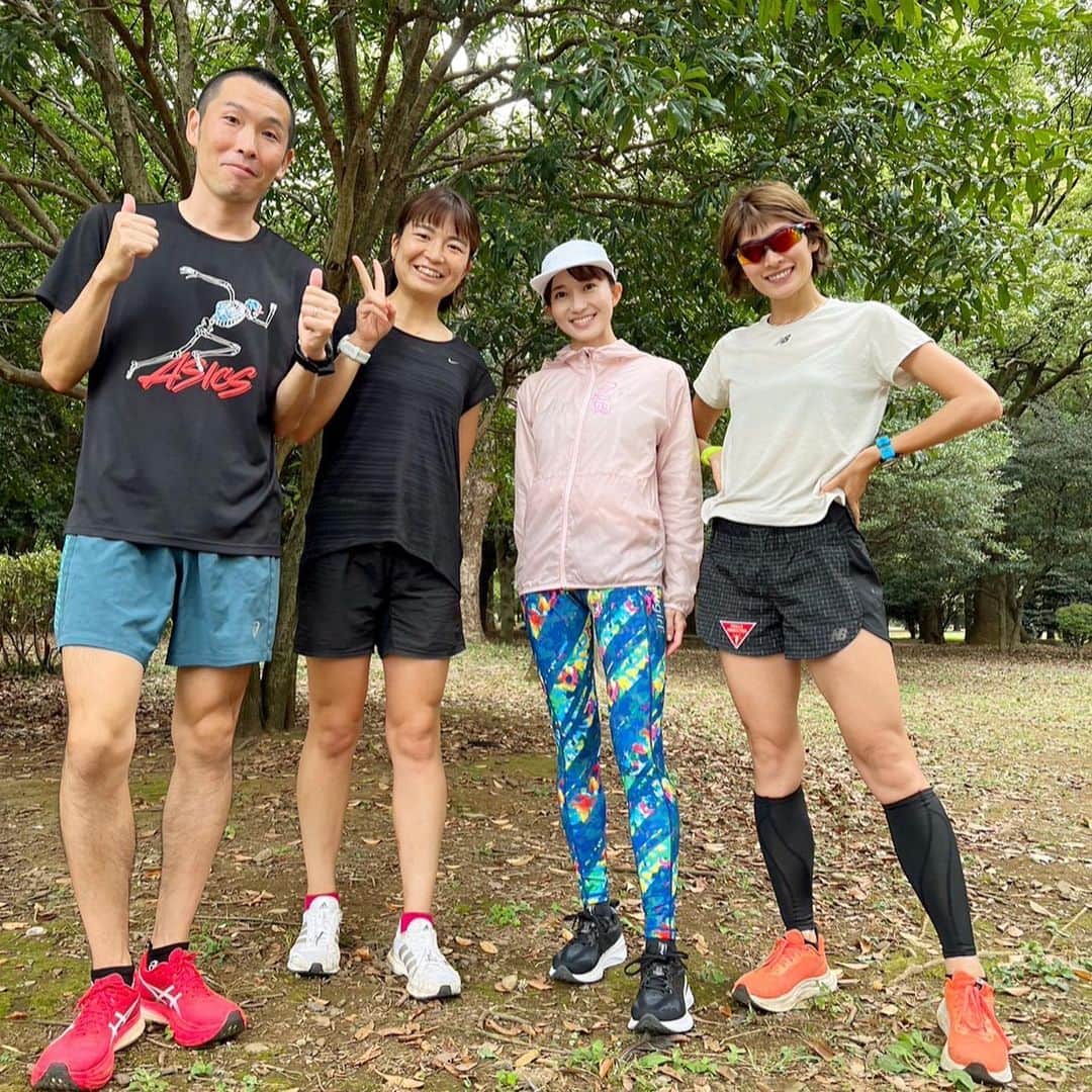 西谷綾子のインスタグラム：「🏃‍♀️🍂 昨日は @ganbaleyusuke 20km 5:00/km担当しました♡  はじめましての @akiko_sugo_  4:15/kmでみんなをサポートする姿カッコ良かった🥹  高知龍馬マラソンペアリレーご一緒する @hasegawatomoka  (エントリー受付中だよん😆←いきなり宣伝🙈😋)  ゆうすけさんも元気に走っていて安心🥹  夏の疲れを持ち越さないように 走る以外のことにも目を向けて取り組んでいこう🙌  来週10/9(月祝)はインターバルだよ🏃‍♀️ 5:15/km、4:45/km、4:15/km 3グループを担当します😊」