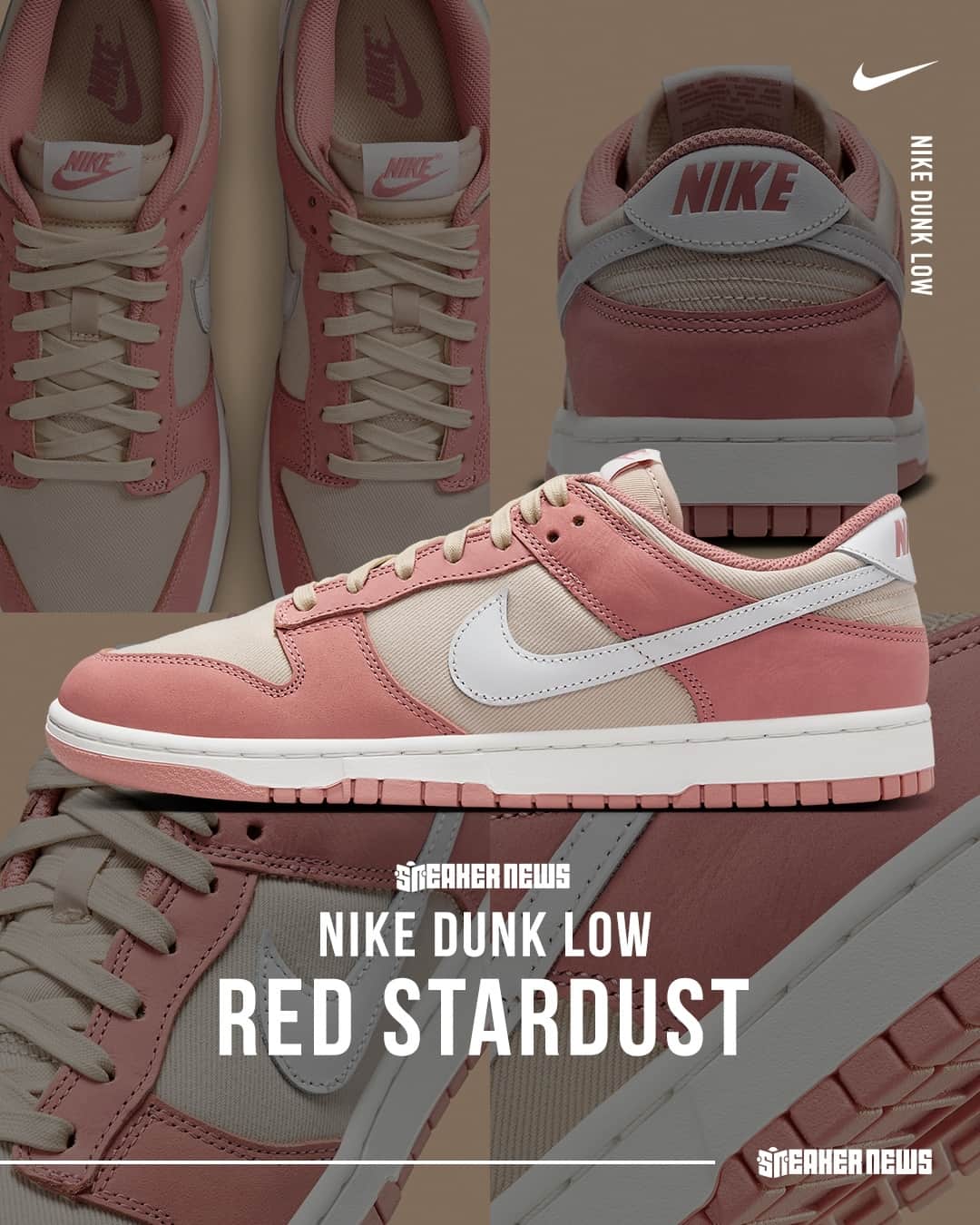Sneaker Newsさんのインスタグラム写真 - (Sneaker NewsInstagram)「Nike's premium Dunk Low build gets a "Red Stardust" colorway for Holiday 2023. Tag someone you'd gift these to!⁠ LINK IN BIO for a closer look...」10月2日 7時00分 - sneakernews