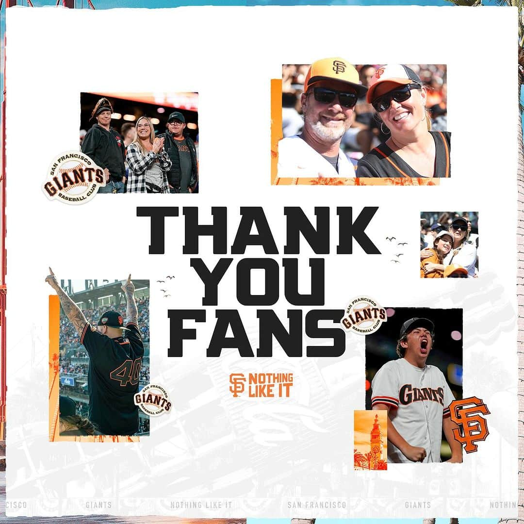 サンフランシスコ・ジャイアンツさんのインスタグラム写真 - (サンフランシスコ・ジャイアンツInstagram)「Thank you, #SFGiants fans, for all your support in 2023 🧡」10月2日 8時11分 - sfgiants