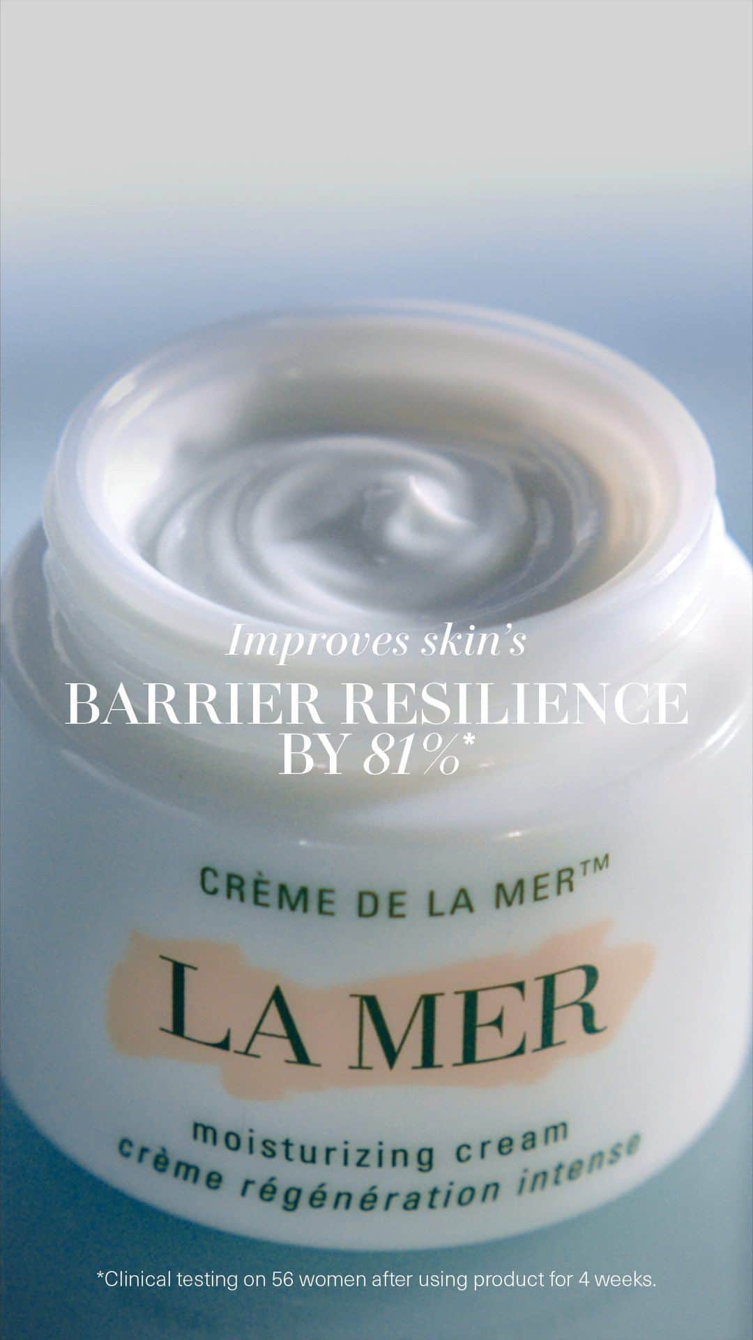 のインスタグラム：「Icons only.  Often imitated, never duplicated – our category-defining Crème de la Mer is synonymous with rejuvenating moisture.  In hours, skin feels firmer, looks smoother and more radiant* In 2 weeks, improves skin’s barrier resilience by 81%** In 4 weeks, begins to repair the look of lines on the forehead, wrinkles between the eyebrows and folds around the mouth***  #LaMer #LaMerSkincare #CremedelaMer *Clinical testing on 31 women after using product once. **Clinical testing on 42 women after using product for 2 weeks.   ***Clinical testing on 56 women after using product for 4 weeks.」