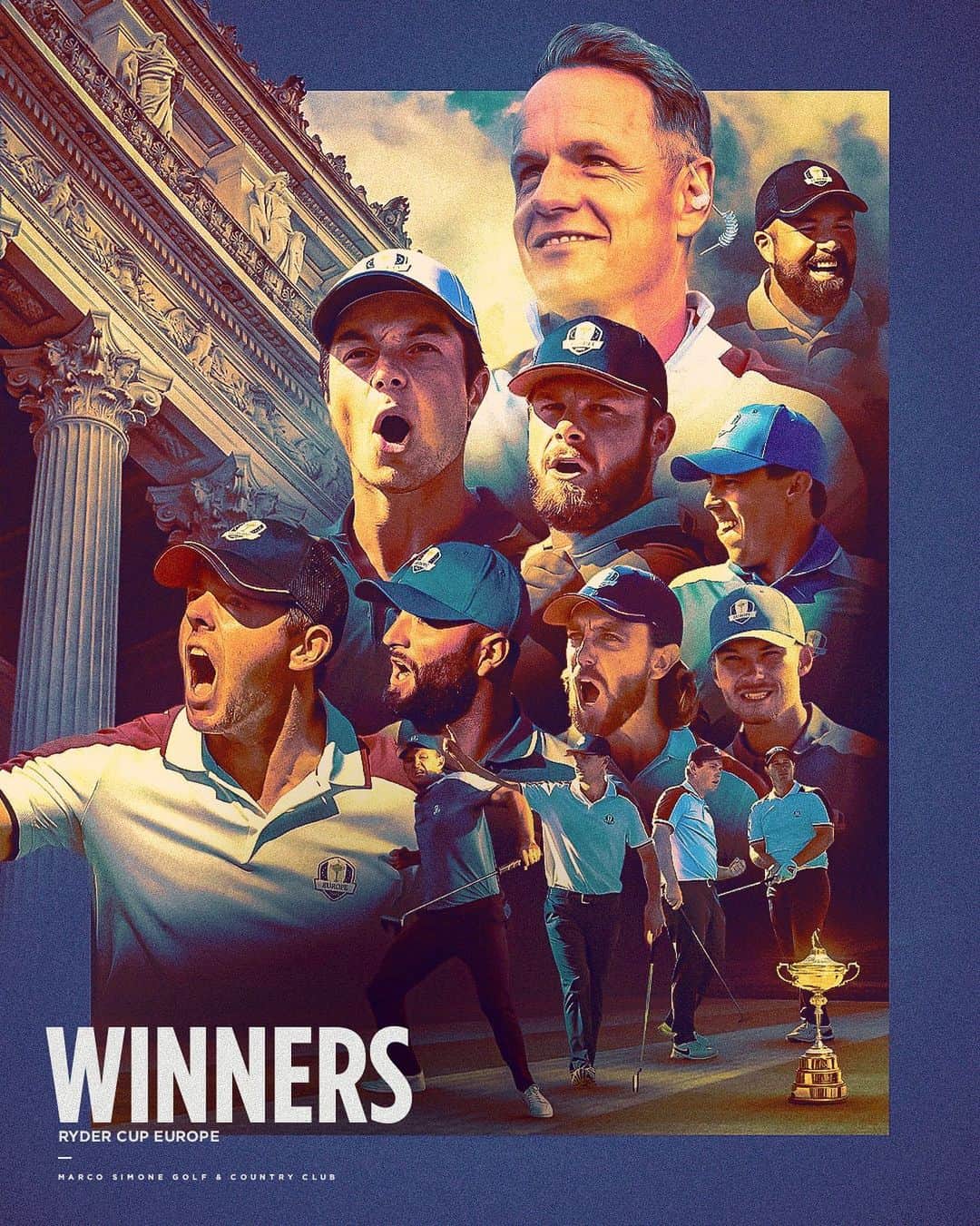 ルーク・ドナルドさんのインスタグラム写真 - (ルーク・ドナルドInstagram)「When in Rome 🏆 #TeamEurope | #RyderCup」10月2日 0時04分 - lukedonald