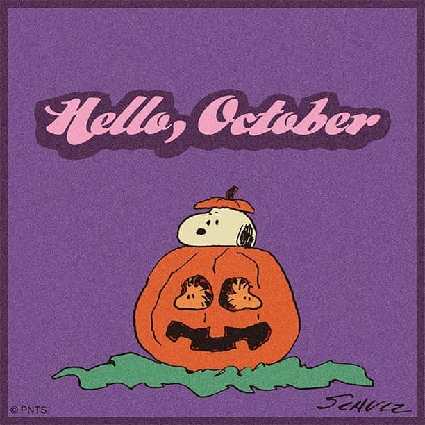スヌーピーのインスタグラム：「Hello, October! 🎃」