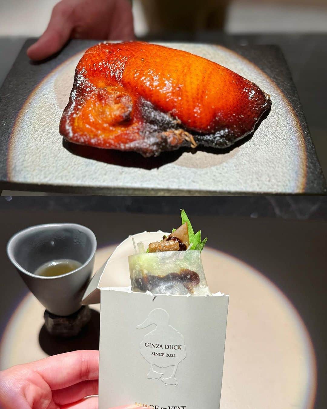 AIKAさんのインスタグラム写真 - (AIKAInstagram)「.  📍𝐍𝐔𝐀𝐆𝐄 𝐄𝐓 𝐕𝐄𝐍𝐓 ☁  東京飯。アートなお店でした🎨  和食ベースに、中華、フレンチを ミックスされた料理たち😌  オープンキッチンで ライブ感満載なのがわくわく🫶  一席ごとにスポットライトが ついてて🪄雰囲気素敵すぎるの。  椎茸が肉厚びっくり🍄 ゴルゴンゾーラソース良きです✨  鰻とトリュフ飯も好きすぎる❣️  一番は、すっぽんスープに入った 焼きフカヒレ！うますぎた...🤤  そしてデザートまでも完璧💯💕  . #東京グルメ #麻布十番 #麻布十番グルメ #フュージョン #nuageetvent」10月2日 2時49分 - aikaaa1110