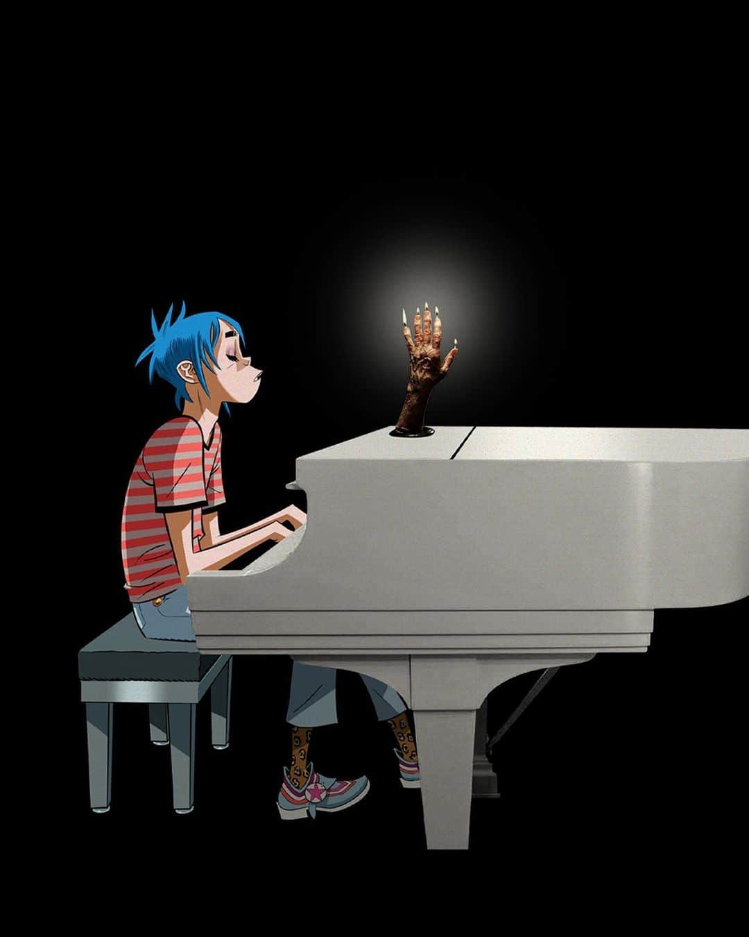 Gorillazのインスタグラム：「You've more or less forgotten me this summer 🥺 The Pink Phantom turnz 3 🎈  @eltonjohn @6lack 💫」