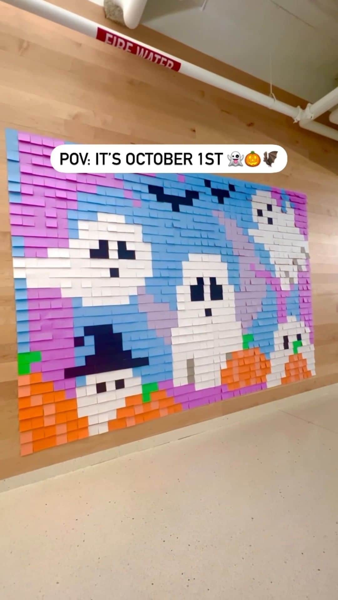 ポスト・イットのインスタグラム：「Anyone else counting down the days until Halloween? 🍂 🎃 😍 #postitnotes #postit #postitmural #halloweencountdown #halloweenvibes」