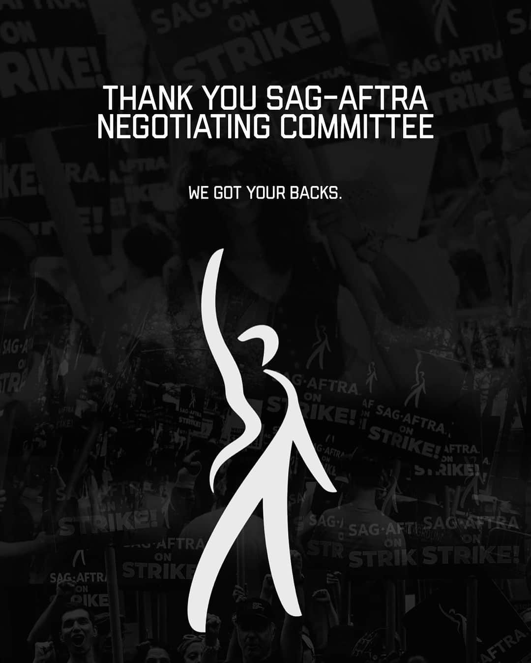 アダム・シャピロのインスタグラム：「You got this @sagaftra negotiating committee. And we got your back.」